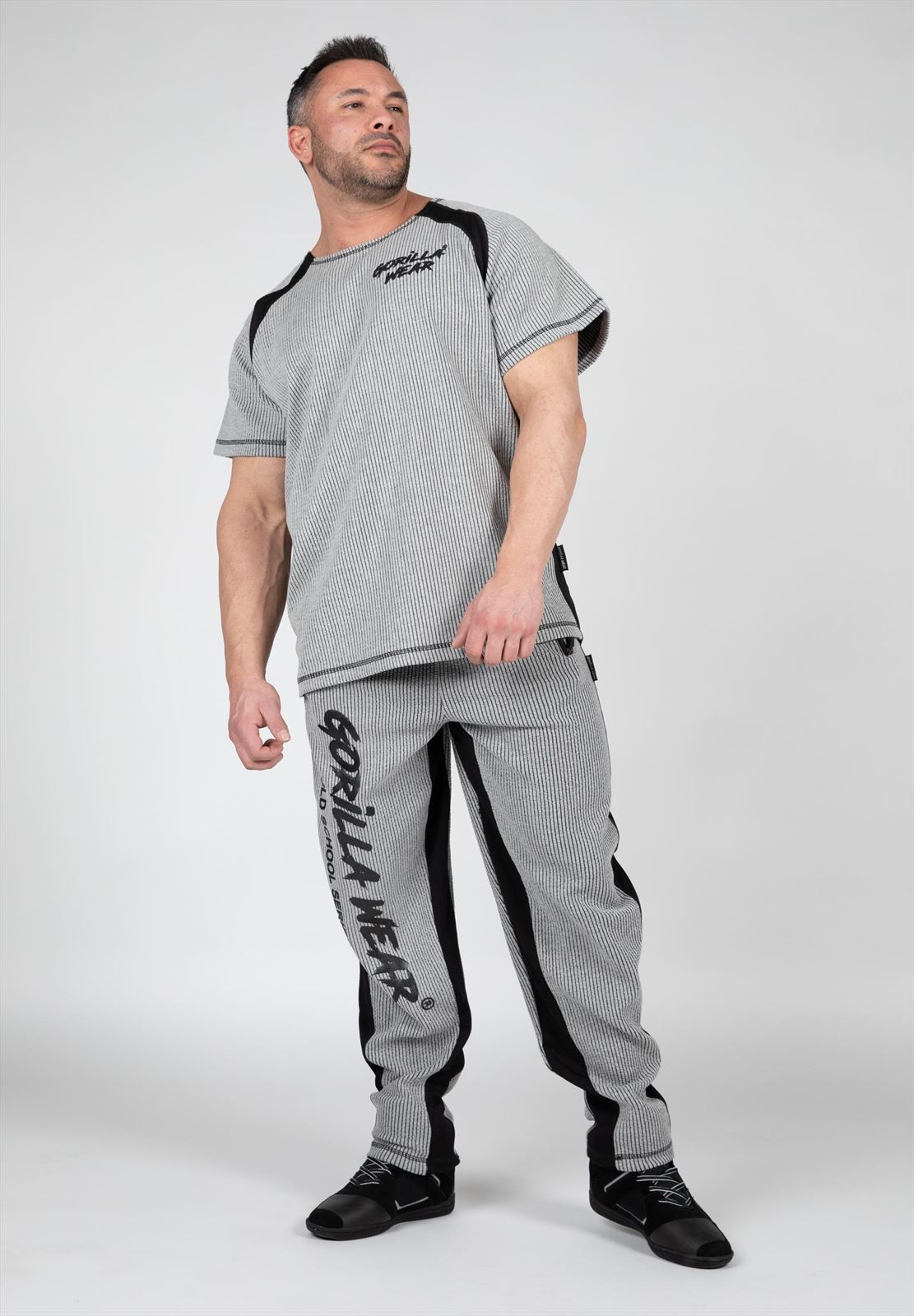 Gorilla Wear Augustine Old School Trainingsbroek - Grijs - Aanzicht