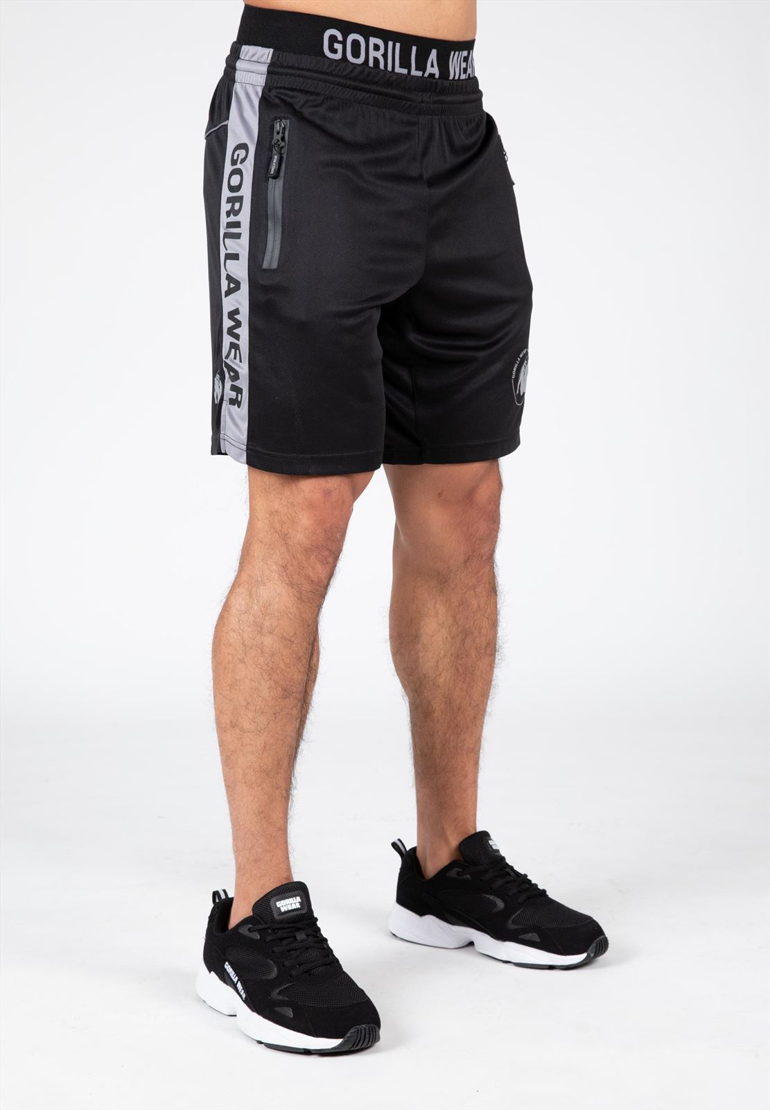 Gorilla Wear Atlanta Shorts - Zwart/Grijs - Aanzicht