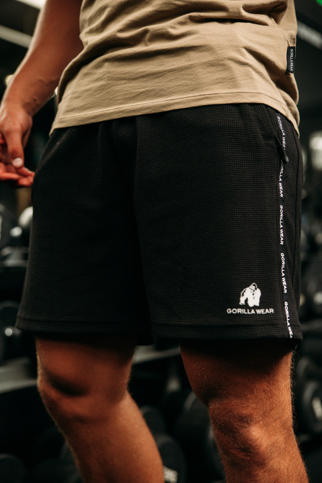 Gorilla Wear Harvey Shorts - Zwart - Aanzicht