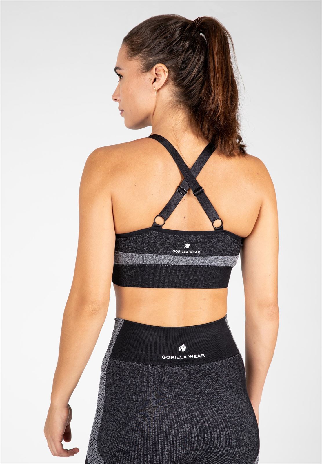 Gorilla Wear Selah Seamless Sportbeha - Zwart - Aanzicht