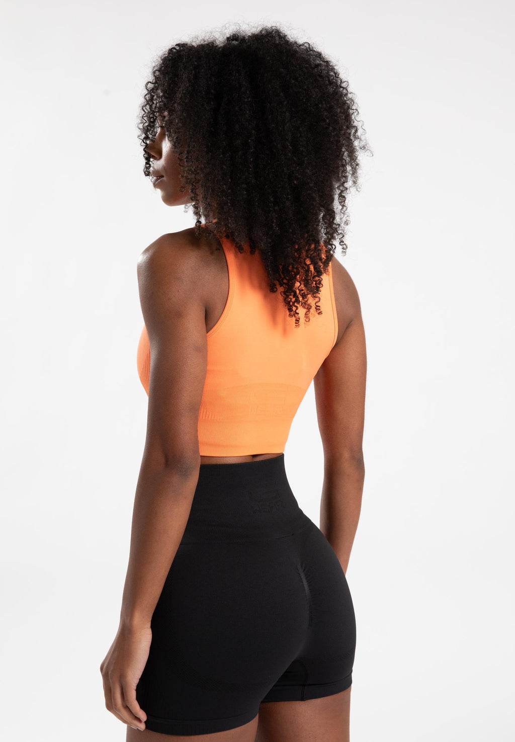 Gorilla Wear Olivia Seamless Crop Top - Perzik - Aanzicht
