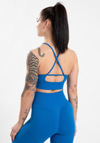 Gorilla Wear Olivia Seamless Sportbeha - Blauw - Aanzicht