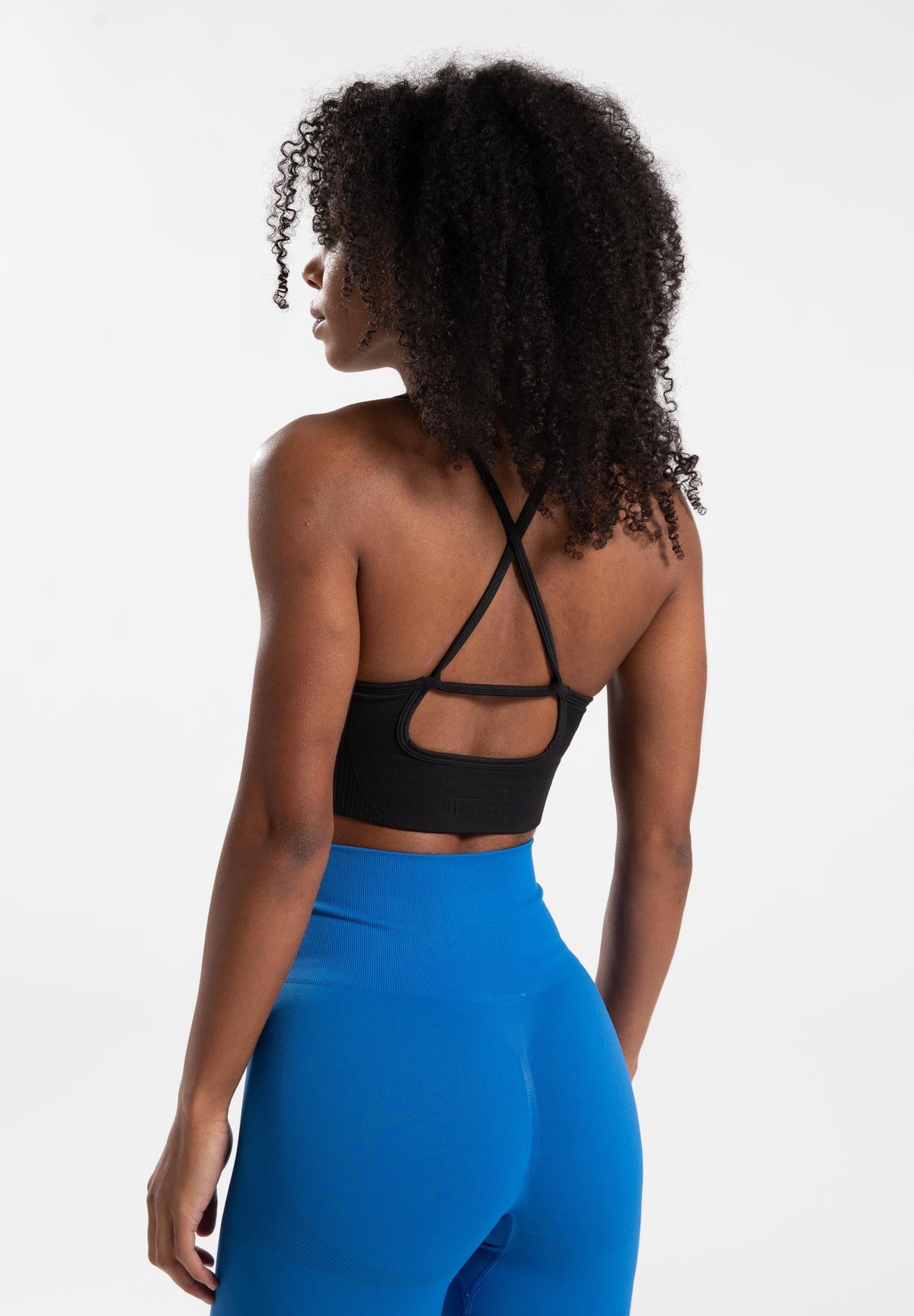 Gorilla Wear Olivia Seamless Sportbeha - Zwart - Aanzicht