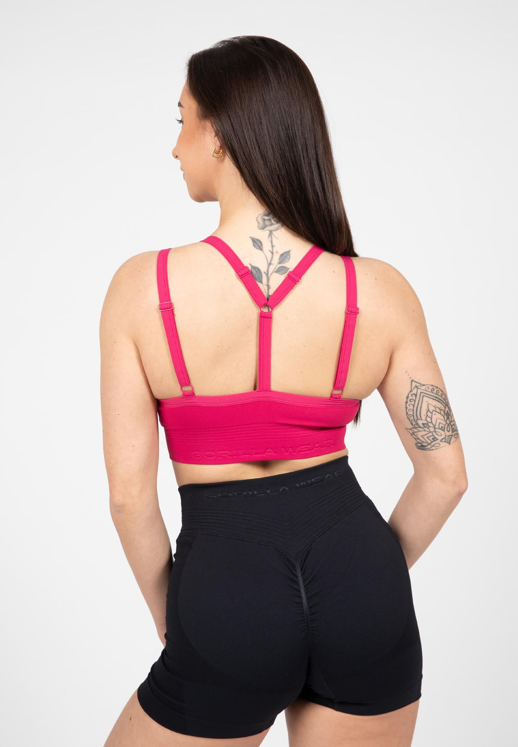 Gorilla Wear Whitney Seamless Sportbeha - Roze - Aanzicht