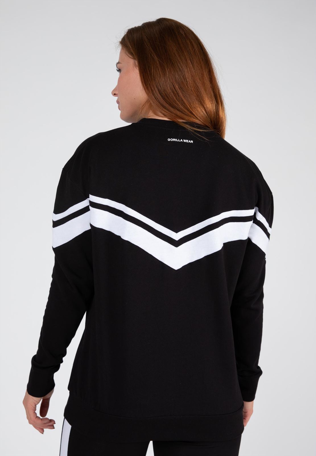Gorilla Wear Hailey Oversized Sweater - Zwart - Aanzicht