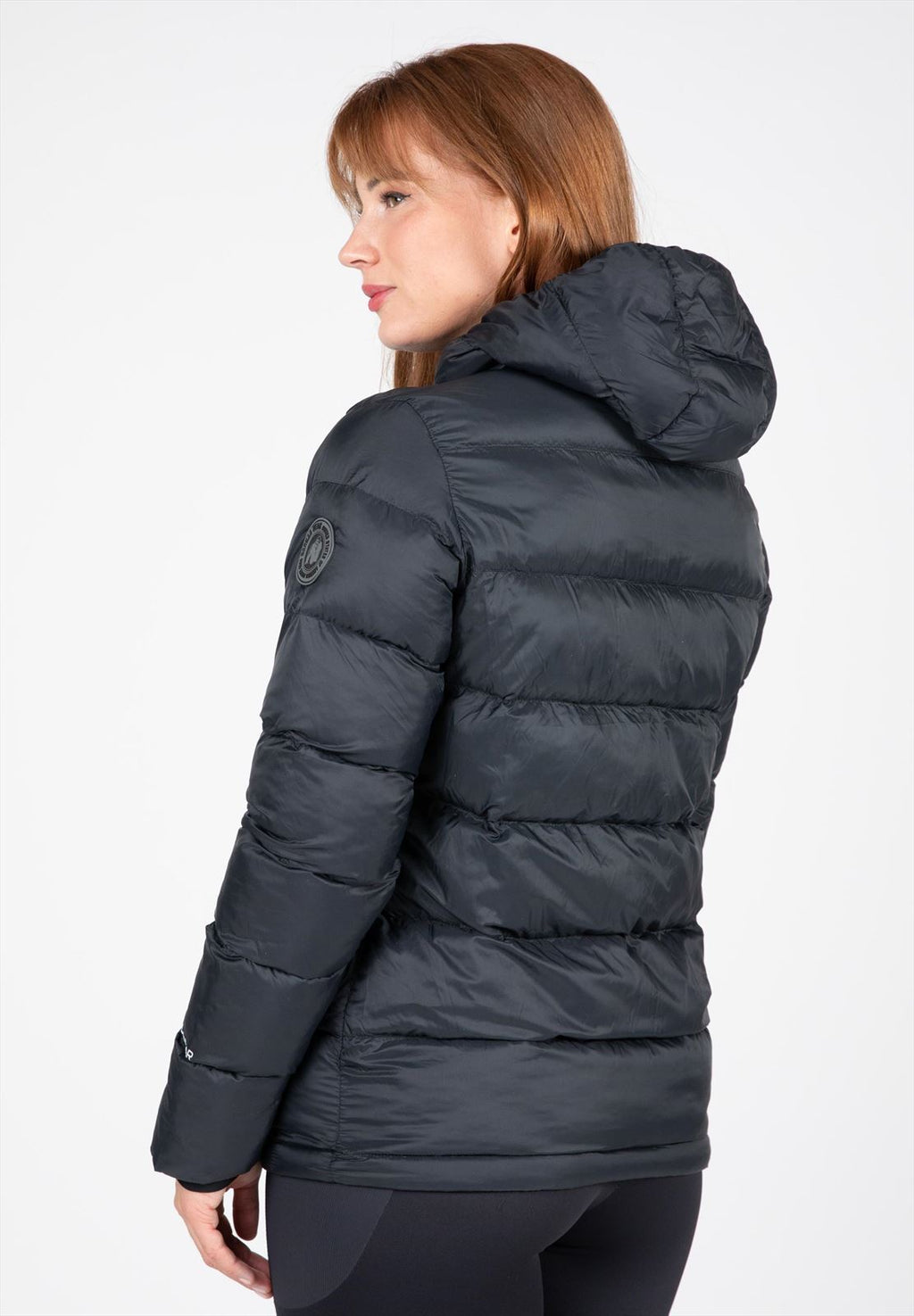 Gorilla Wear Rachel Puffer Jas - Zwart - Aanzicht