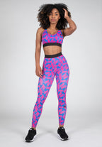Gorilla Wear Colby Legging - Blauw/Roze - Aanzicht