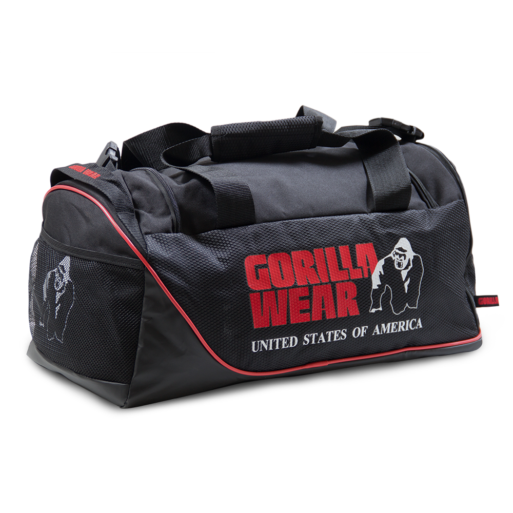 Gorilla Wear Jerome Sporttas - Zwart/Rood - Aanzicht