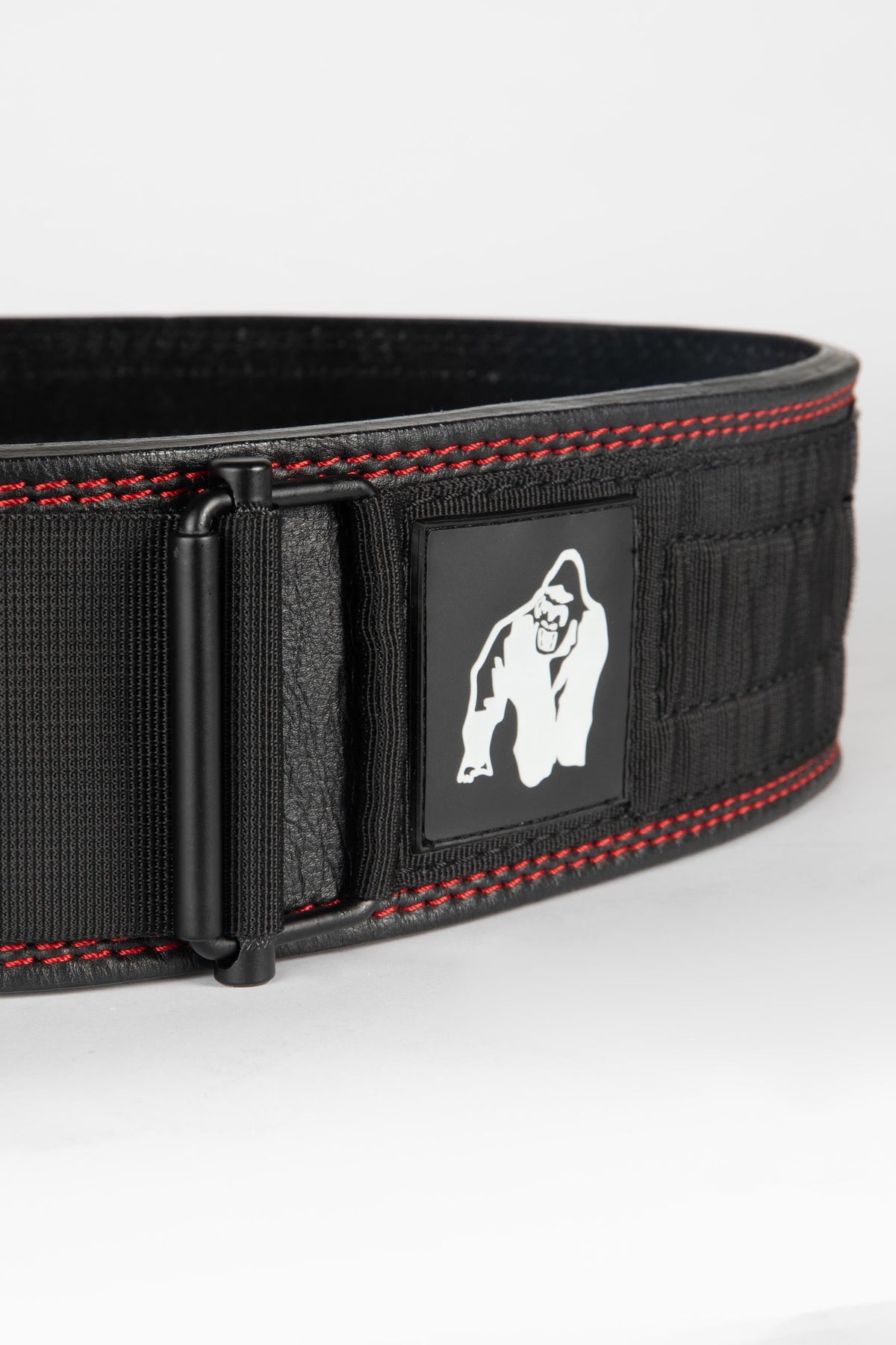 Gorilla Wear Halterriem - 4 Inch Premium Leather Lifting Belt - Zwart - Aanzicht
