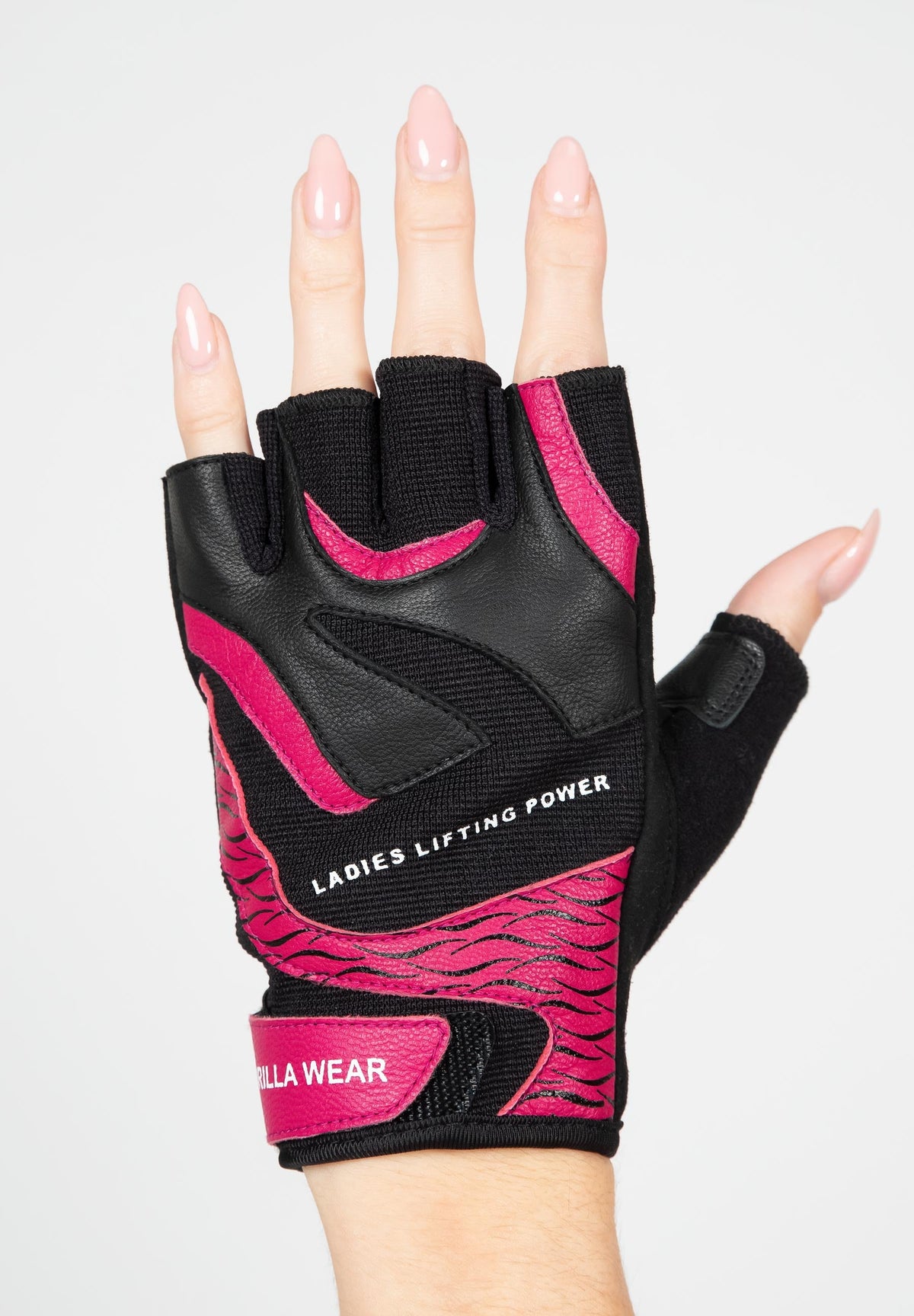 Gorilla Wear Dames Fitness Handschoenen 2.0 - Zwart/Roze - Aanzicht