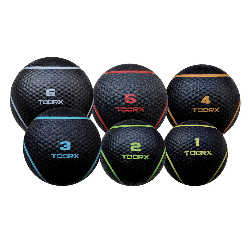 Toorx Fitness Medicine Ball - Zwart/Rood - 5 kg - Aanzicht