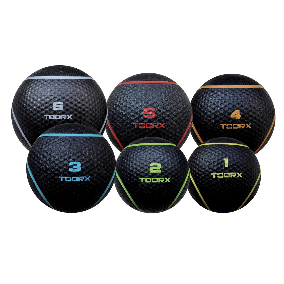 Toorx Fitness Medicine Ball - Zwart/Grijs - 6 kg - Aanzicht