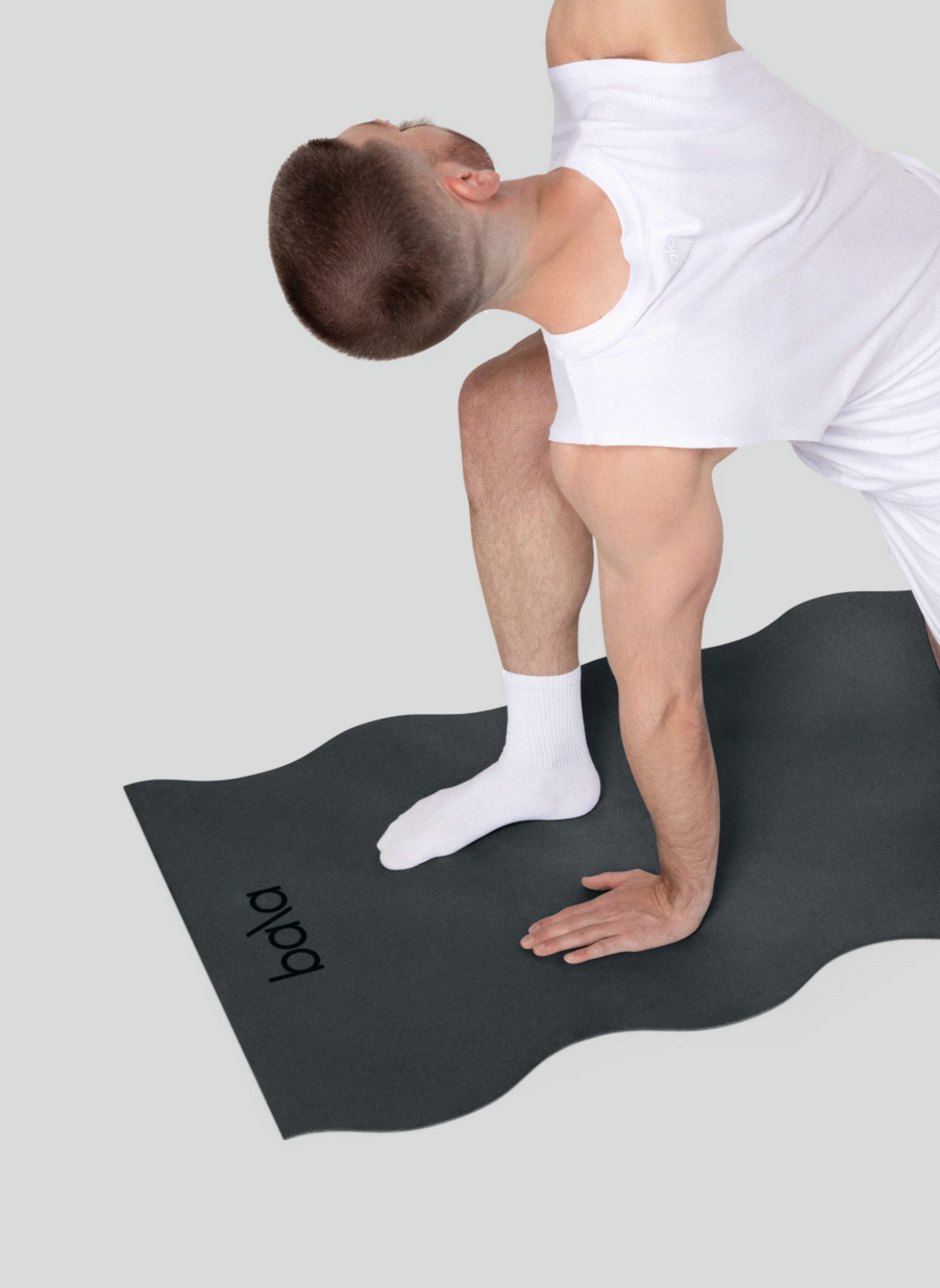 Bala The Wavy Mat - Yogamat - Charcoal/Grijs - Aanzicht