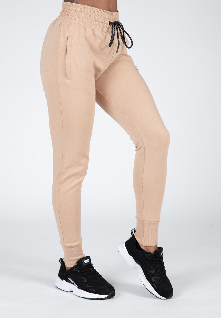 Gorilla Wear Marion Joggingbroek - Beige - Aanzicht
