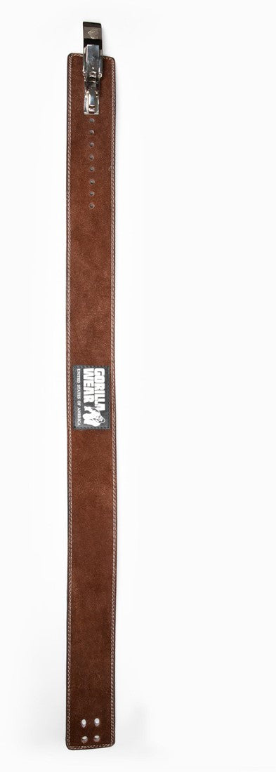 Gorilla Wear Halterriem - 4 Inch Leren Lever Lifting Belt - Bruin - Aanzicht