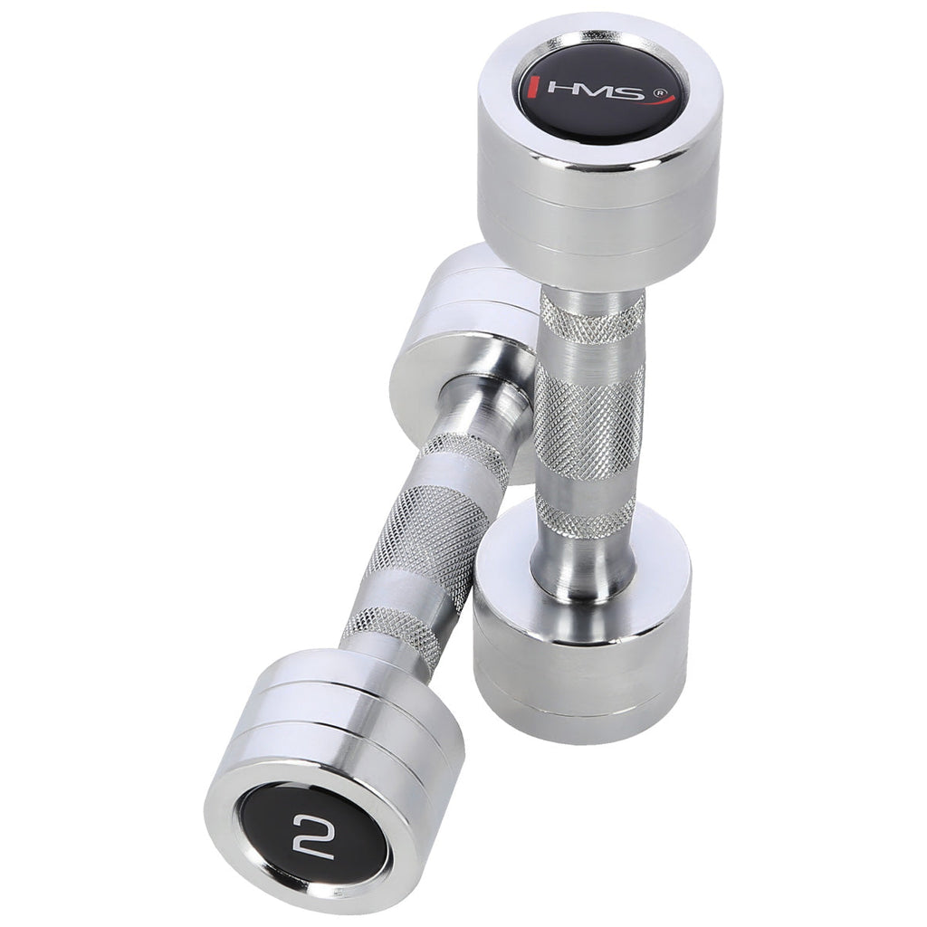 HMS Chroom Dumbbell Set - 2 x 2 kg - Aanzicht