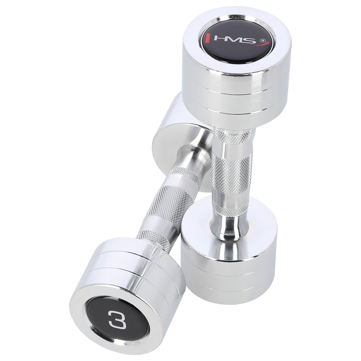 HMS Chroom Dumbbell Set - 2 x 3 kg - Aanzicht