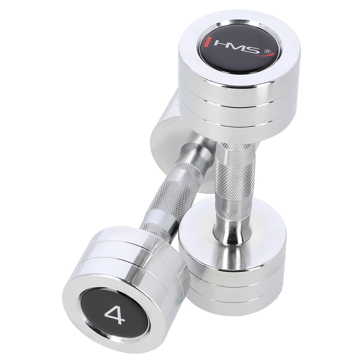 HMS Chroom Dumbbell Set - 2 x 4 kg - Aanzicht