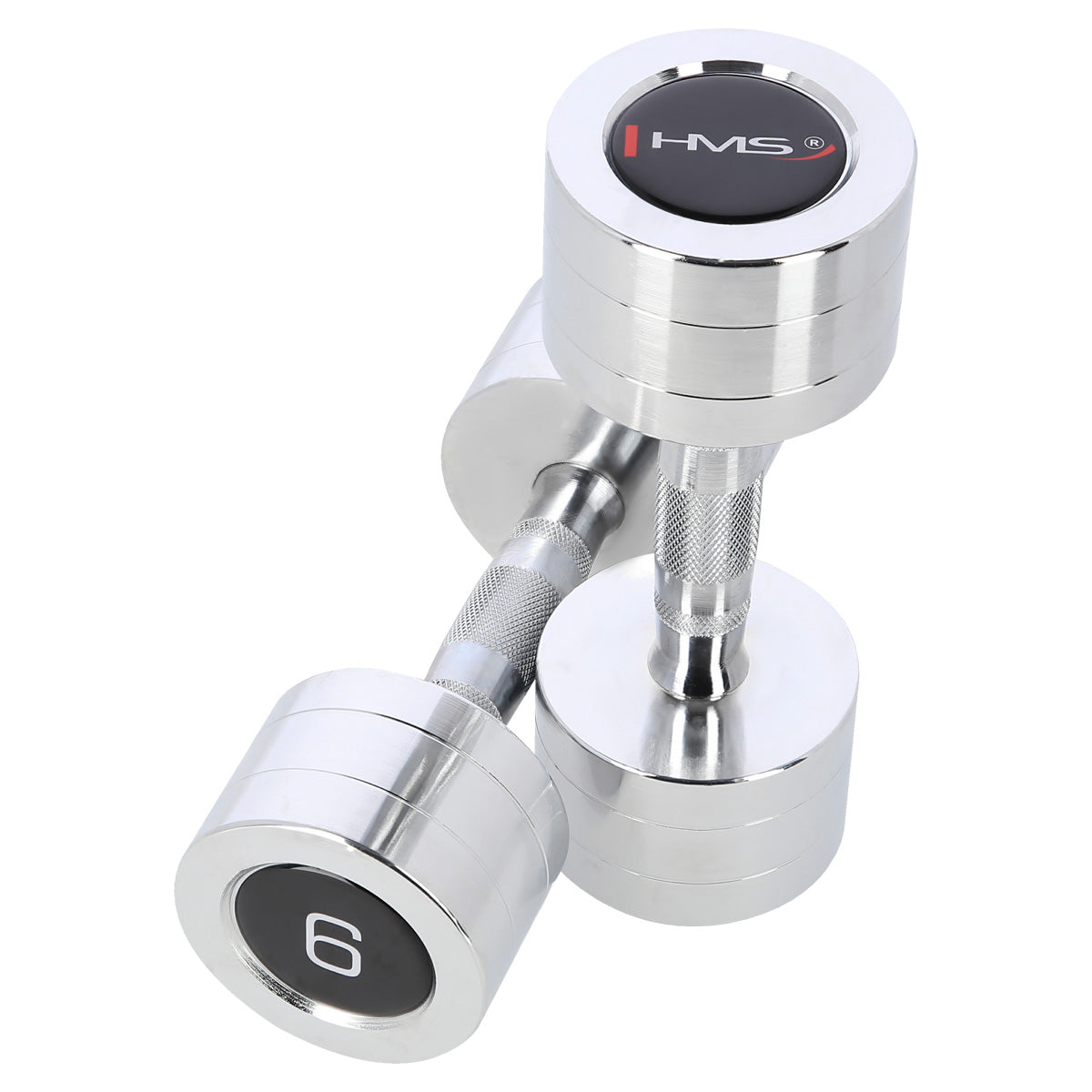 HMS Chroom Dumbbell Set - 2 x 6 kg - Aanzicht