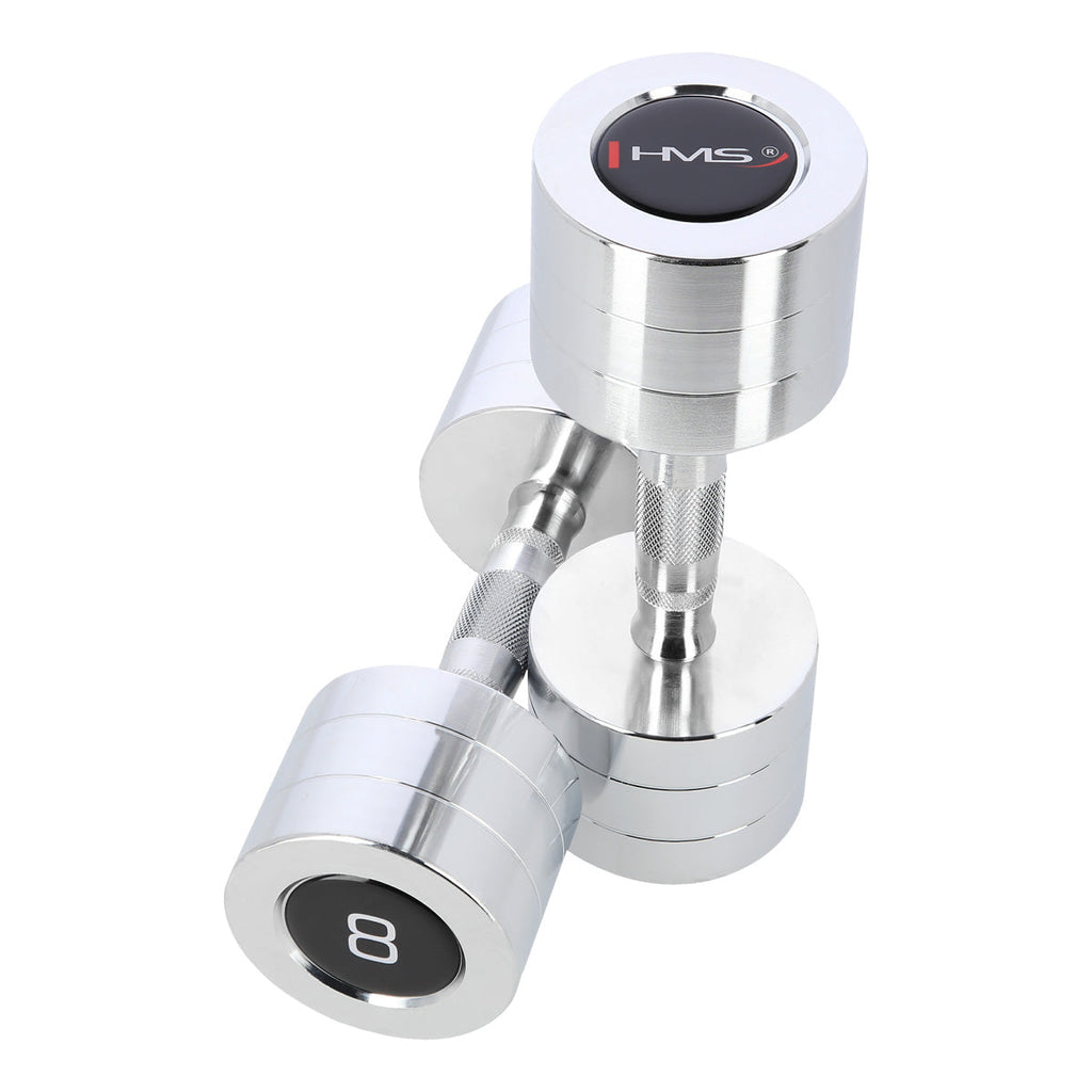 HMS Chroom Dumbbell Set - 2 x 8 kg - Aanzicht