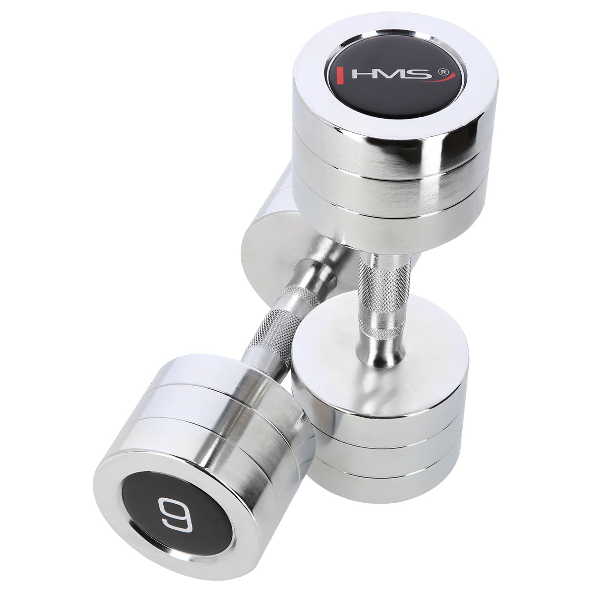 HMS Chroom Dumbbell Set - 2 x 9 kg - Aanzicht