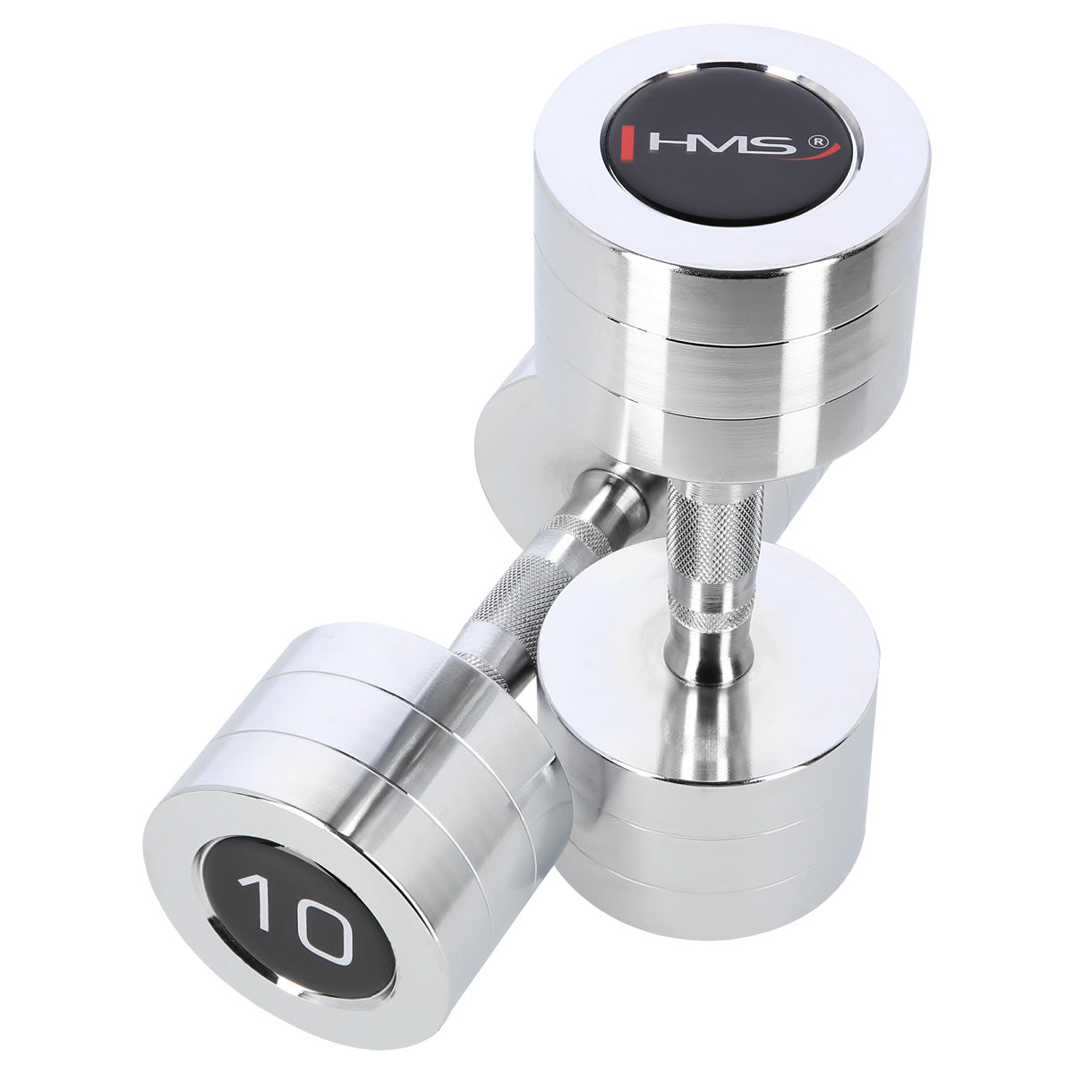 HMS Chroom Dumbbell Set - 2 x 10 kg - Aanzicht
