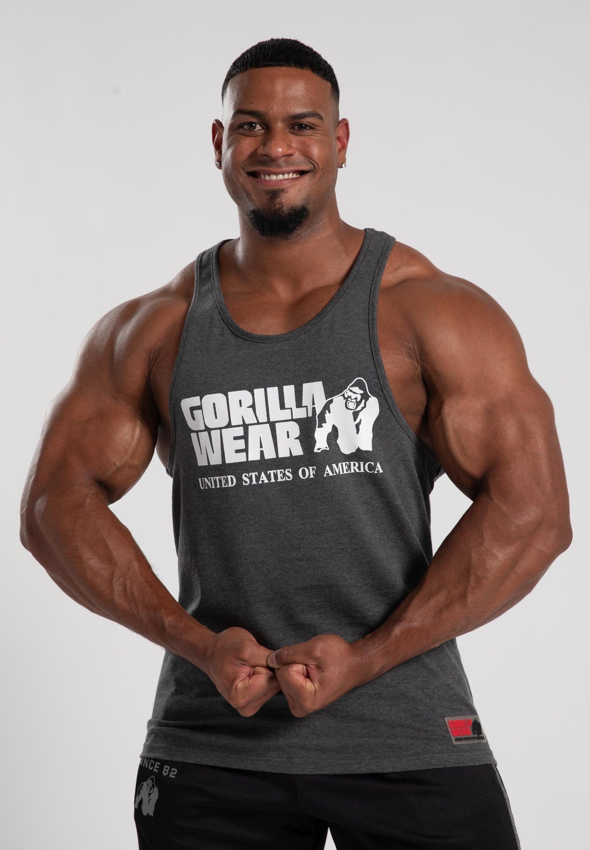 Gorilla Wear Classic Tank Top - Donkergrijs - Aanzicht