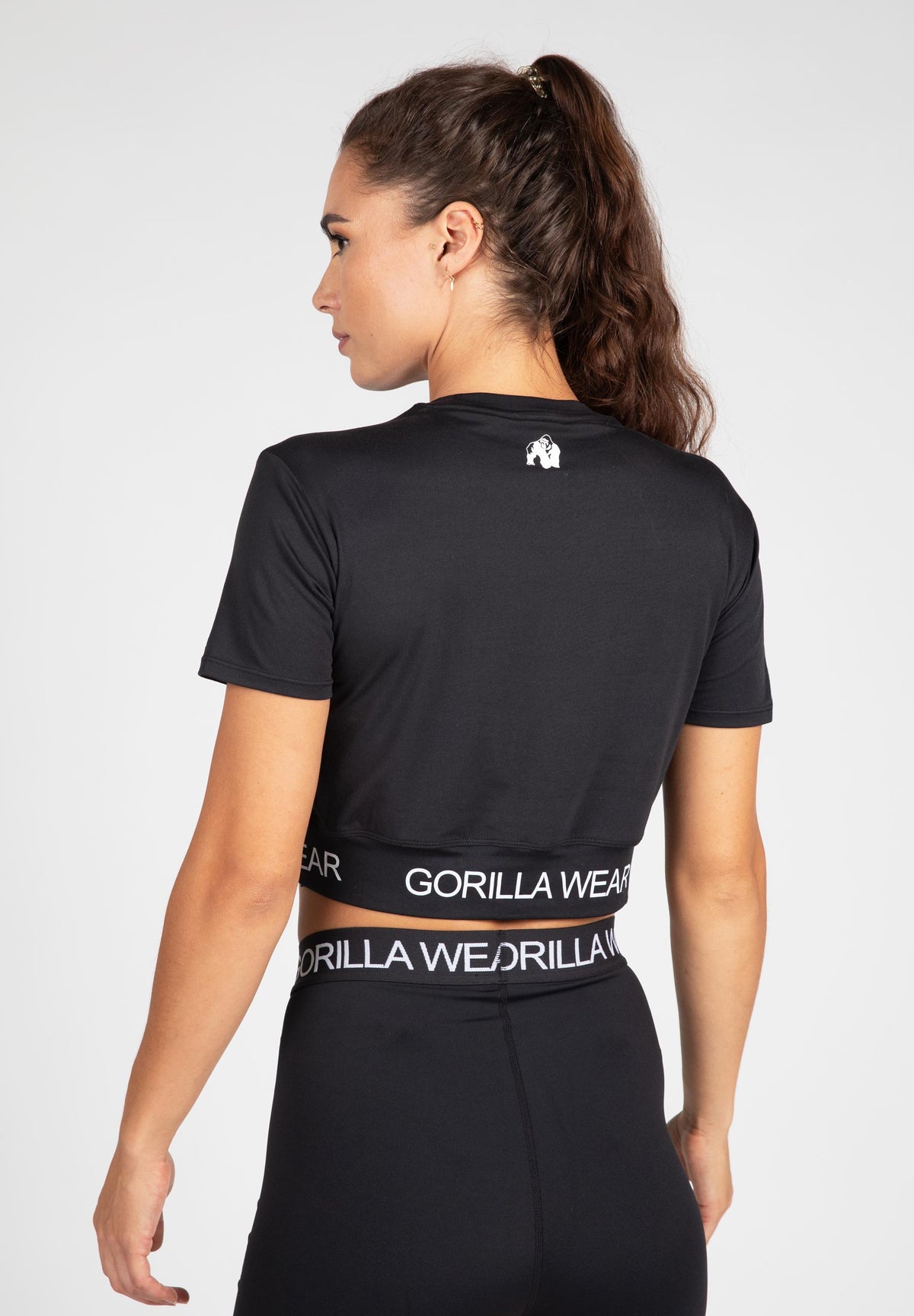Gorilla Wear Colby Cropped T-shirt - Zwart - Aanzicht