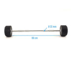 Muscle Power Vaste Halterstang Rubber - 25 kg - Aanzicht