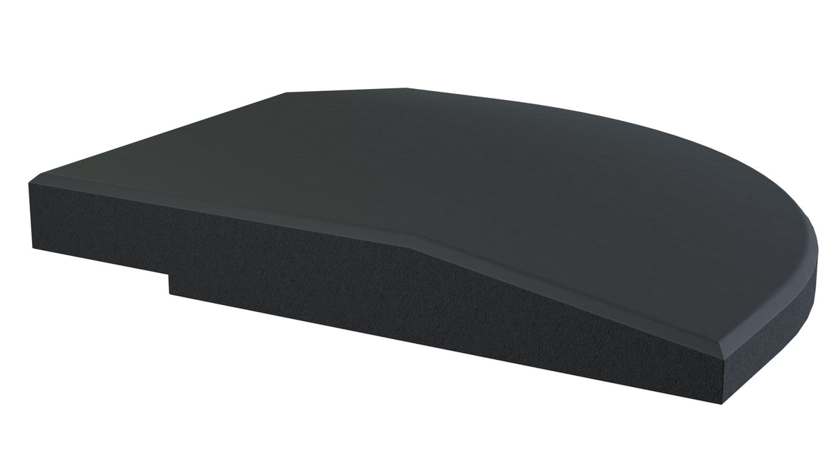 Flow Fitness Hoekprofiel Rubberen Tegel Met Waterdichte SBR-Laag - 20 x 20 x 2 cm - Aanzicht