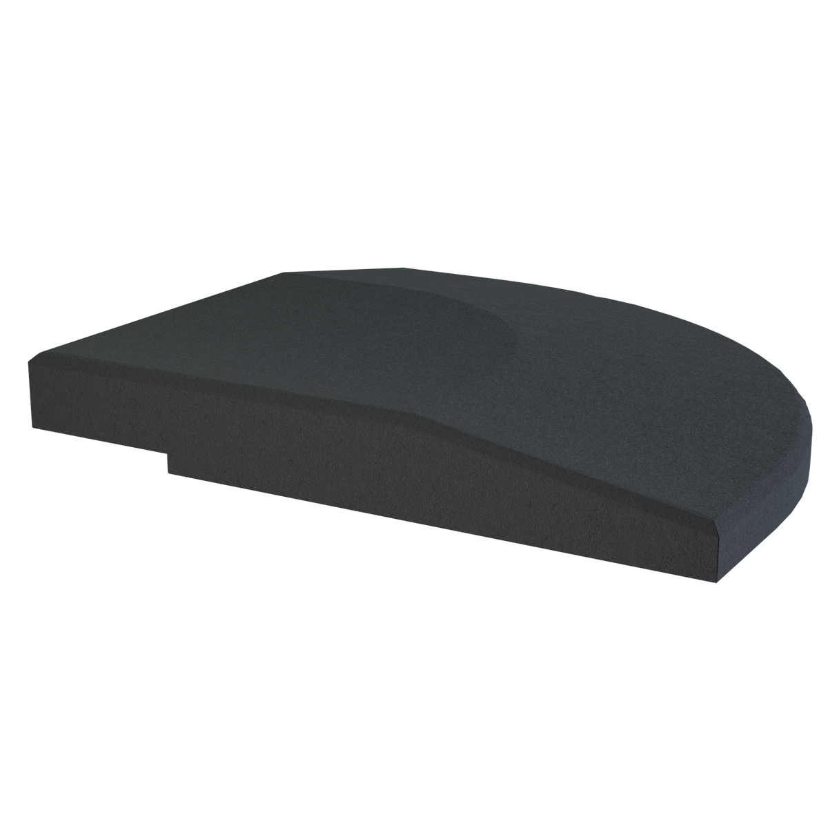 Flow Fitness Hoekprofiel Rubberen Tegel - 20 x 20 x 2 cm - Aanzicht