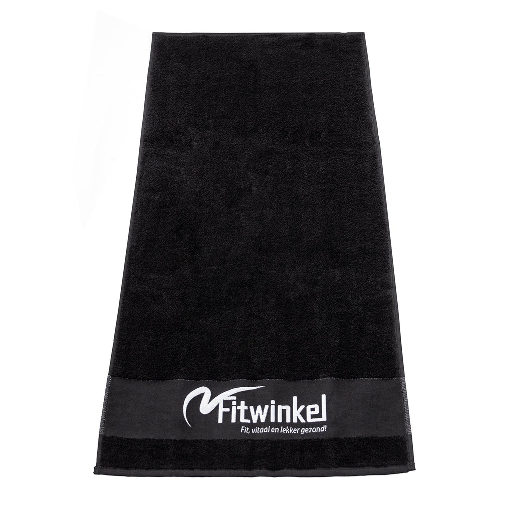 Fitwinkel Handdoek - 100 x 50 cm - Zwart - Aanzicht