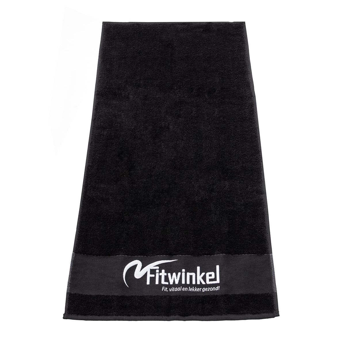 Fitwinkel Handdoek - 100 x 50 cm - Zwart - Aanzicht