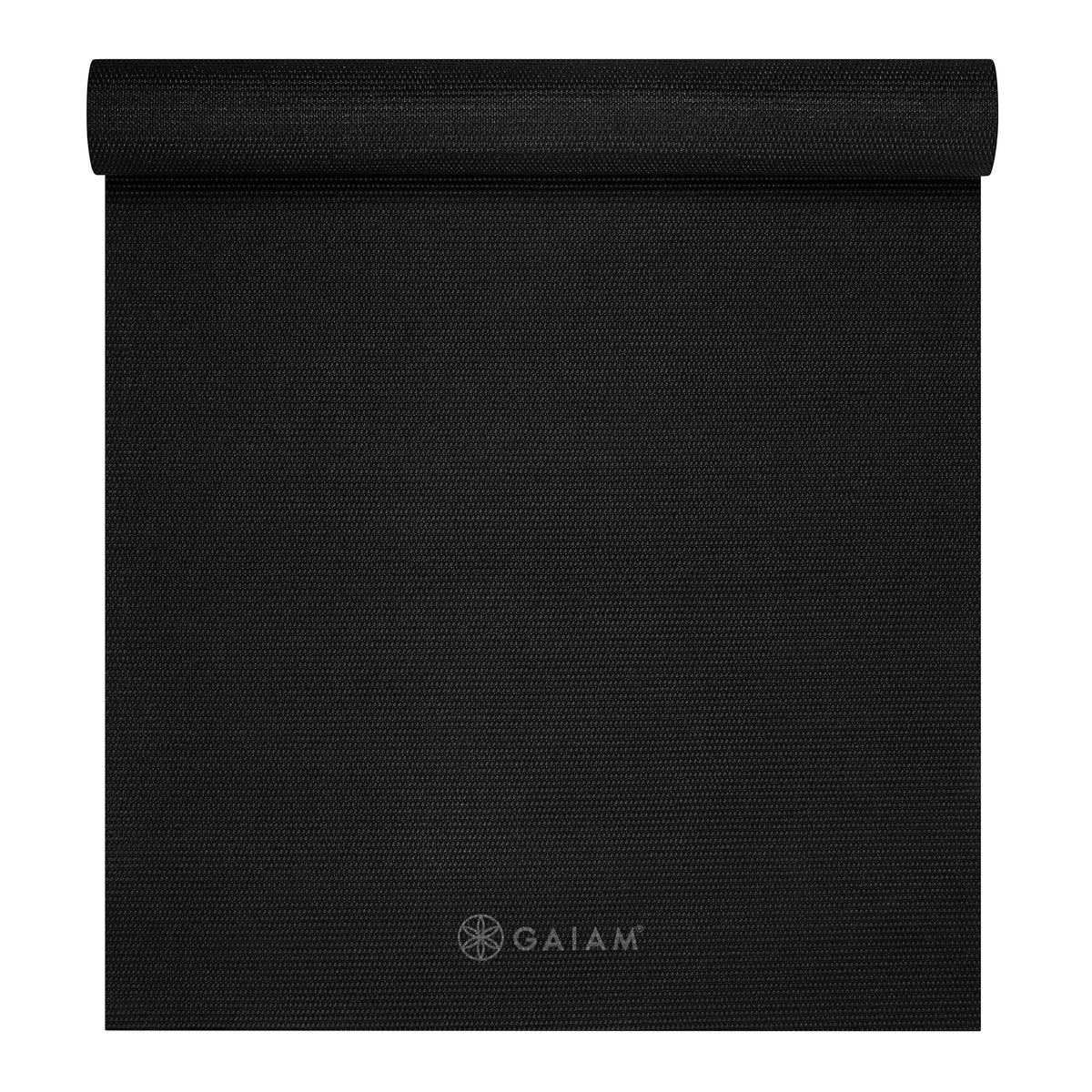 Gaiam Yoga Mat - Zwart - 4 mm - Aanzicht