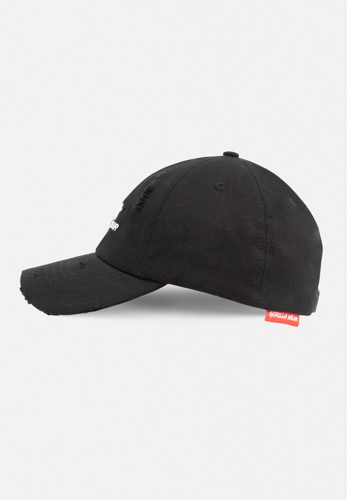Gorilla Wear Galway Distressed Cap - Pet - Zwart - Aanzicht