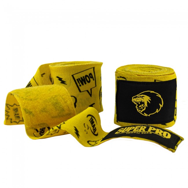 Super Pro Combat Gear Semi-Elastische Bandages - Pang/Paw Geel - 300 cm - Aanzicht