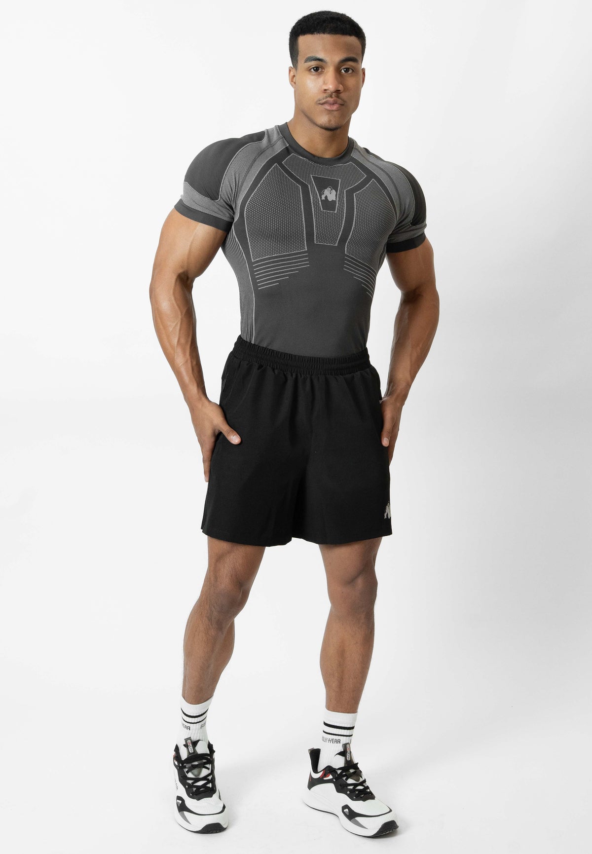Gorilla Wear Glasgow Shorts - Korte Broek - Zwart - Aanzicht