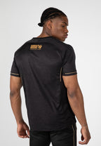 Gorilla Wear Fremont T-shirt - Zwart/Goud - Aanzicht