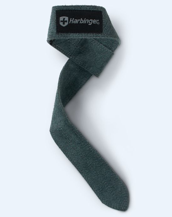 Harbinger - Pro Leather Lifting Straps - Fitness Straps - One Size - Zwart - Aanzicht