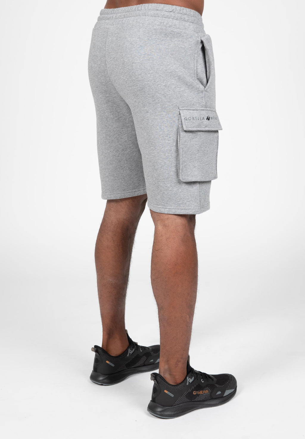 Gorilla Wear Hudson Cargo Sweat Shorts - Grijs Gemeleerd - Aanzicht