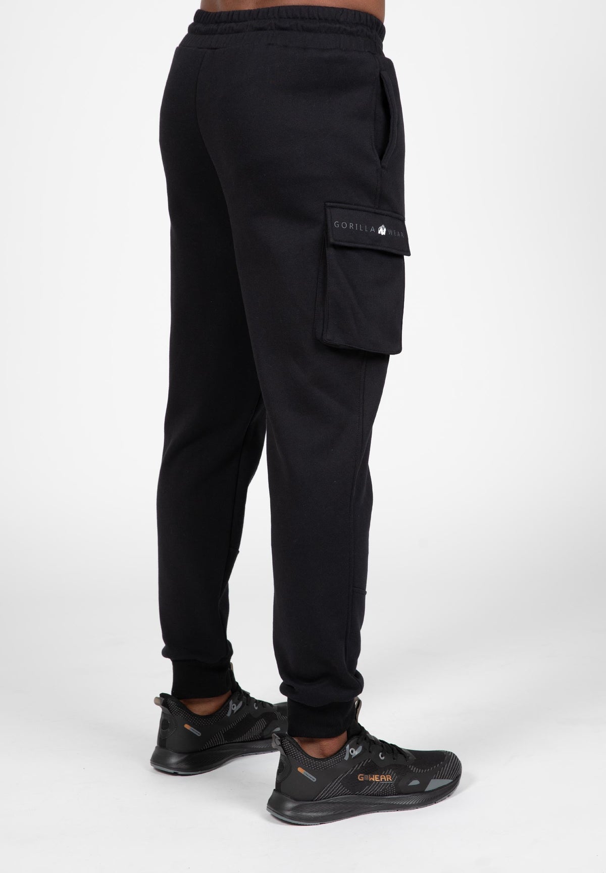 Gorilla Wear Hudson Cargo Joggingbroek - Zwart - Aanzicht