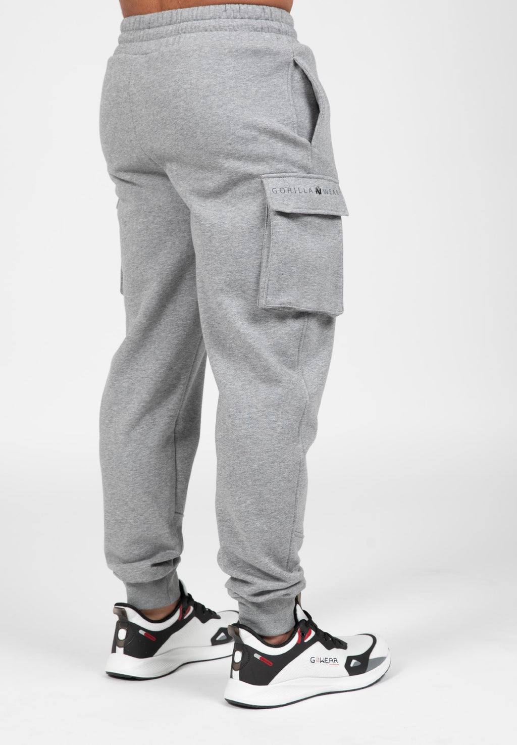 Gorilla Wear Hudson Cargo Joggingbroek - Grijs Gemeleerd - Aanzicht
