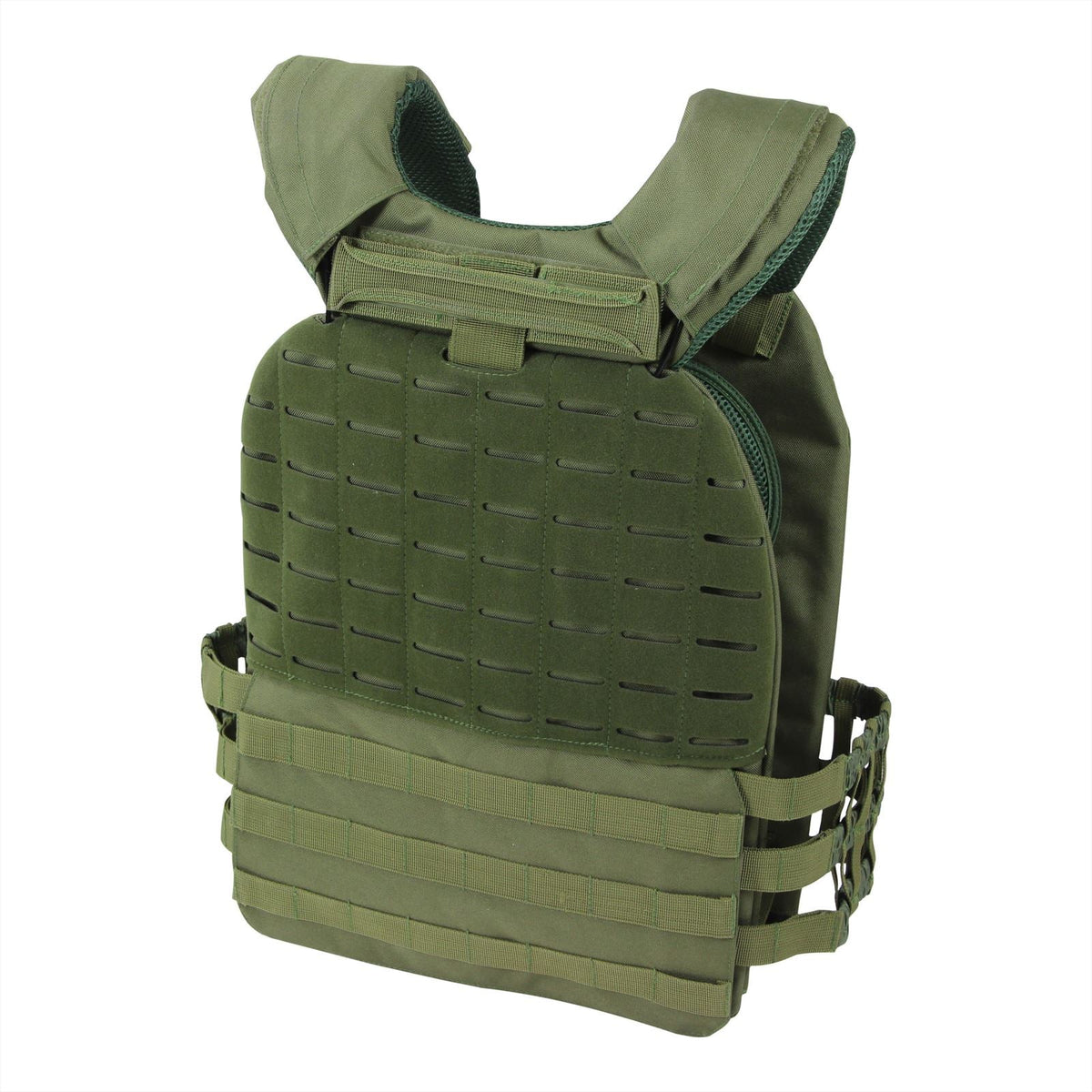 Lifemaxx Crossmaxx Tactical Vest - Gewichtsvest - Groen - Aanzicht