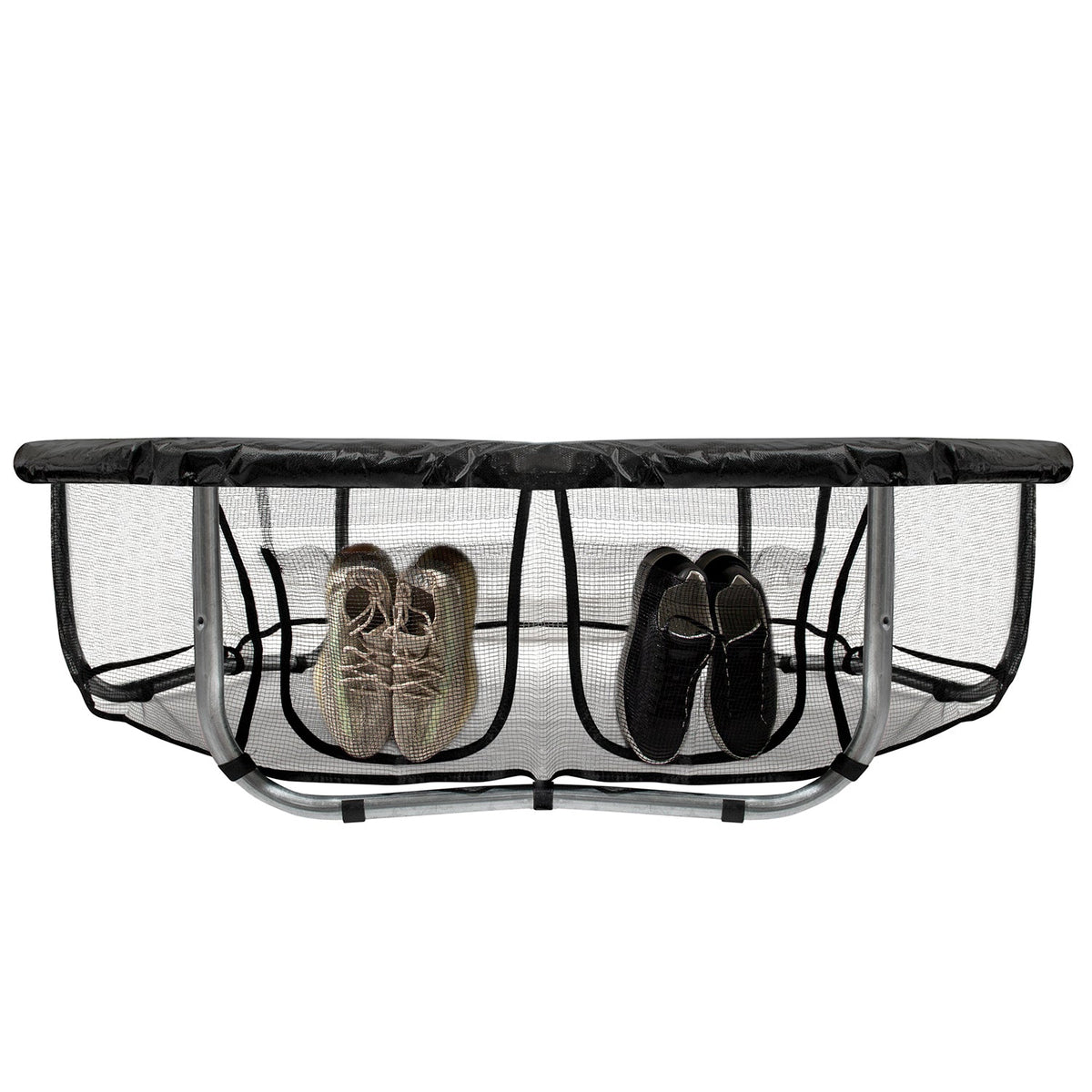 VirtuFit Trampolinerok met Opbergvak - Veiligheidsnet - 251 cm - Aanzicht