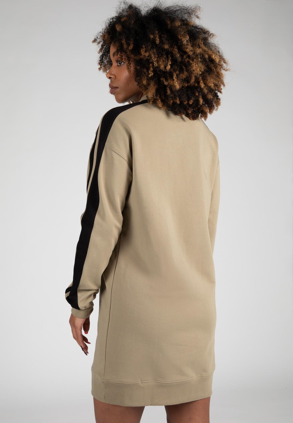 Gorilla Wear Isabella Sweatshirt Jurk - Beige - Aanzicht