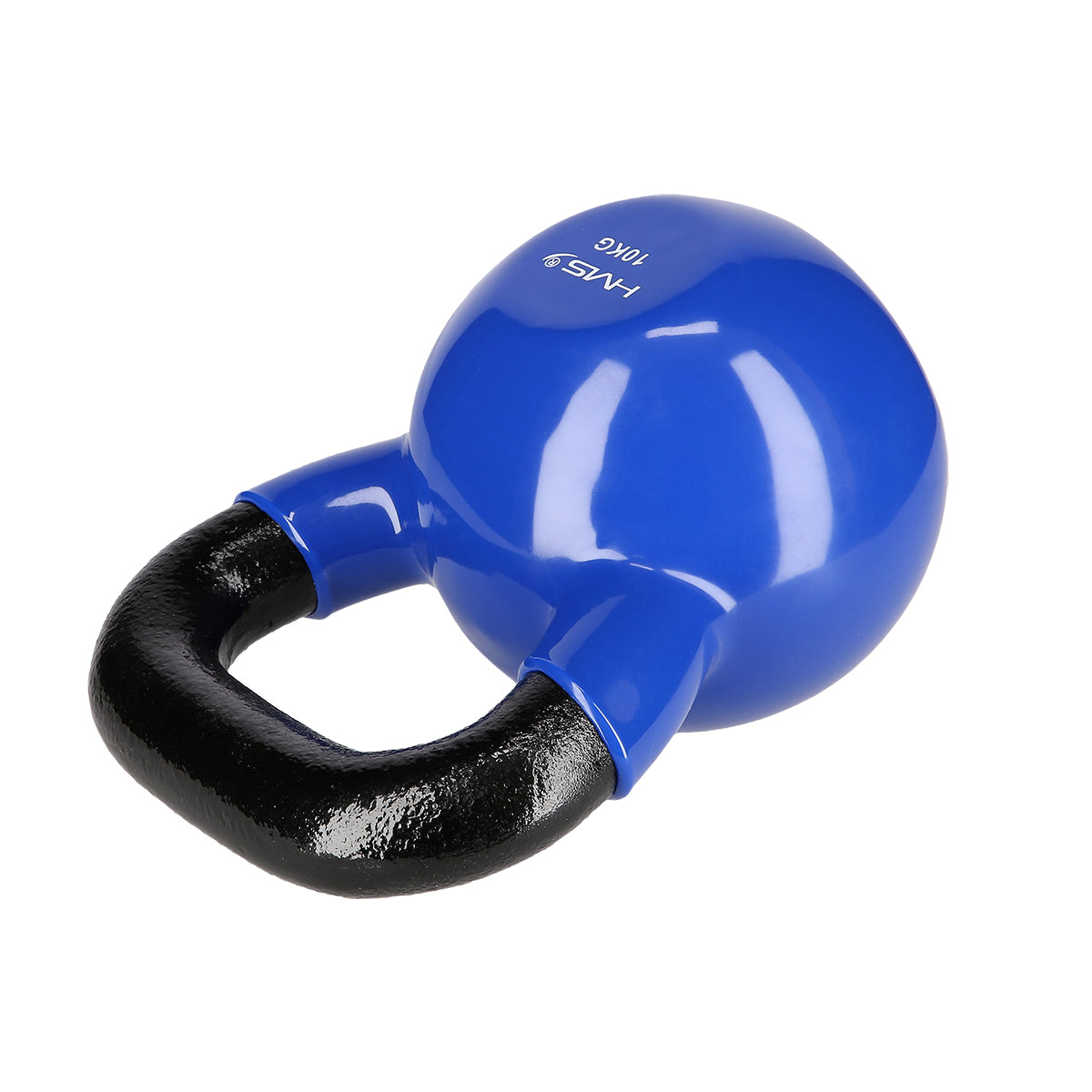 HMS Kettlebell - Gietijzer/Vinyl - 10 kg - Blauw - Aanzicht