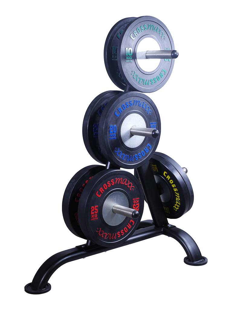 Lifemaxx Crossmaxx Competition Bumper Plate - Halterschijf - Zwart -  50 mm - 5 kg - Aanzicht
