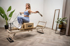 Mewave Pilates Reformer Pro Complete Set - Beige - Aanzicht