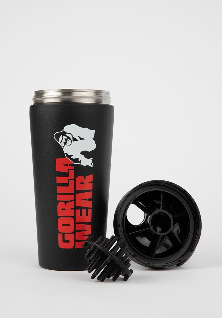 Gorilla Wear Metal Shake Beker - 740 ml - Zwart - Aanzicht