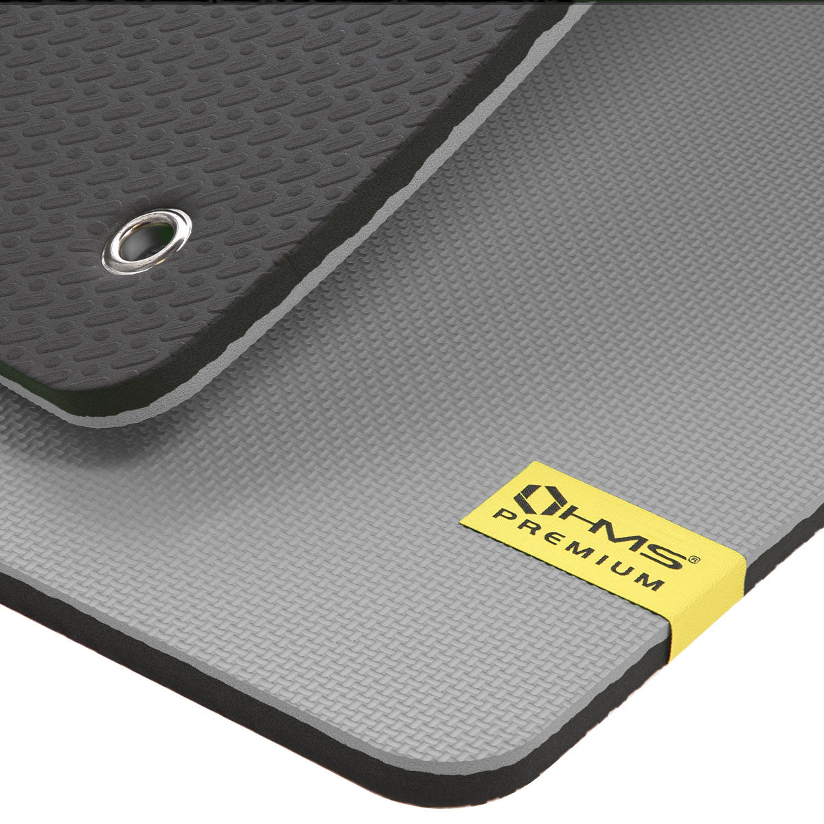HMS Fitness Mat - Grijs/Zwart - 15 mm - Aanzicht